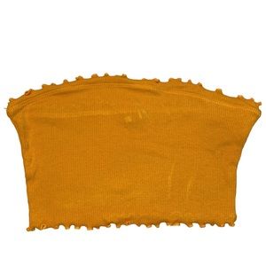 Mustard yellow bandeau top